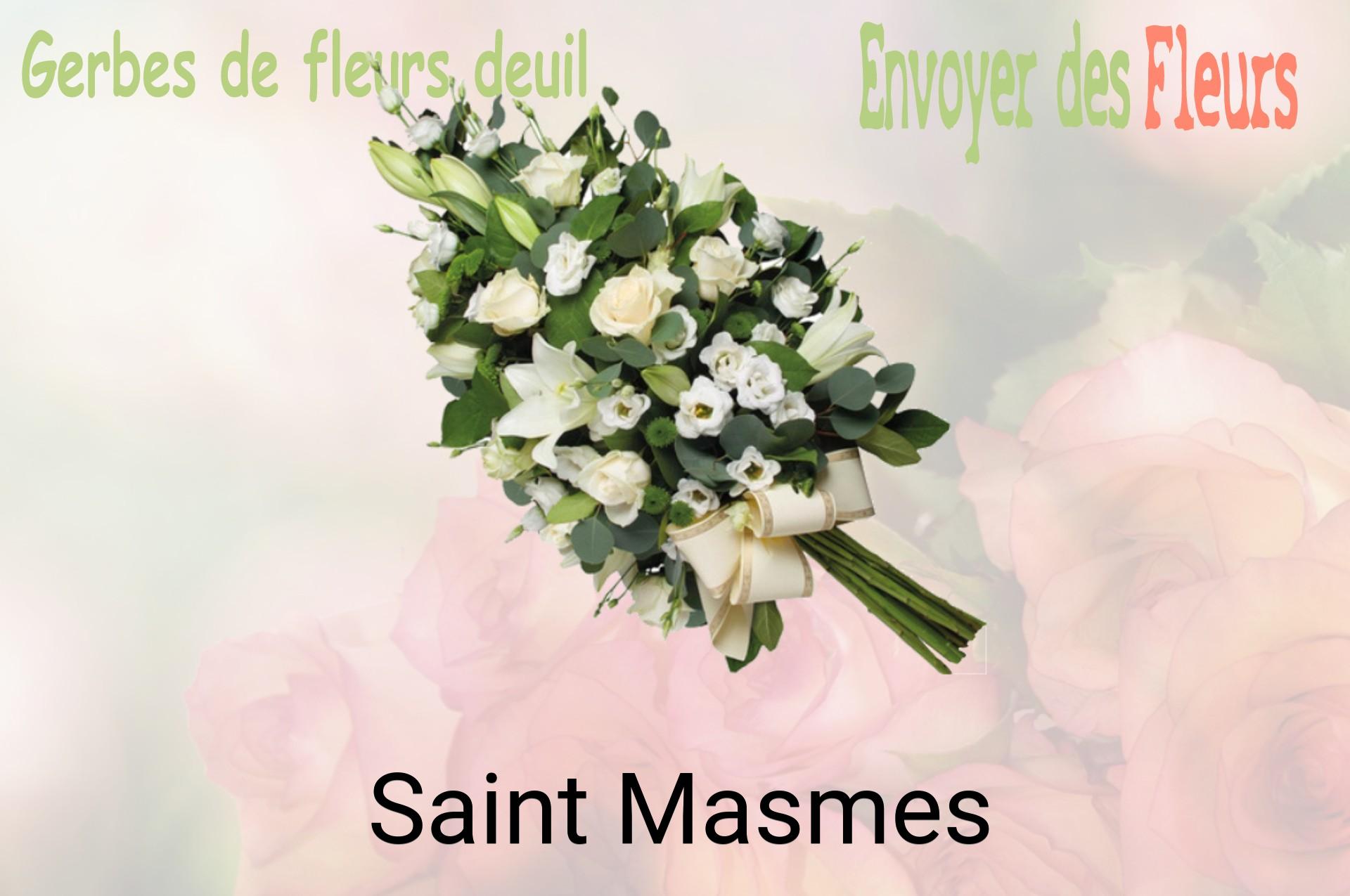 Gerbe de fleurs de deuil livrée à Saint-Masmes